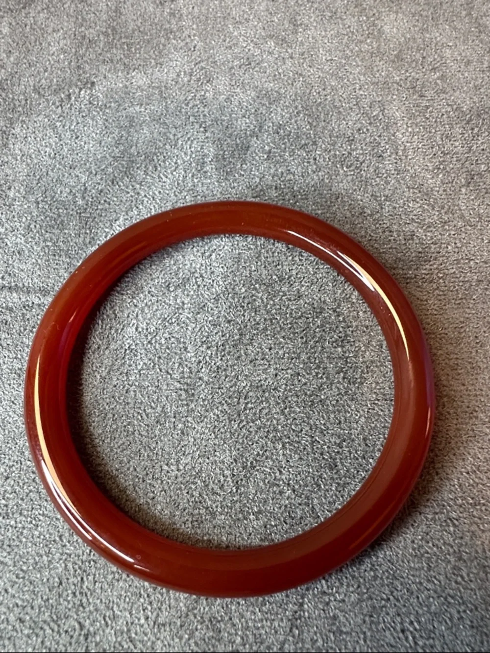 Glass or Stone Bangle - Deep Brown